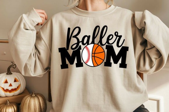 Baller Mom SVG for Baseball, Basketball