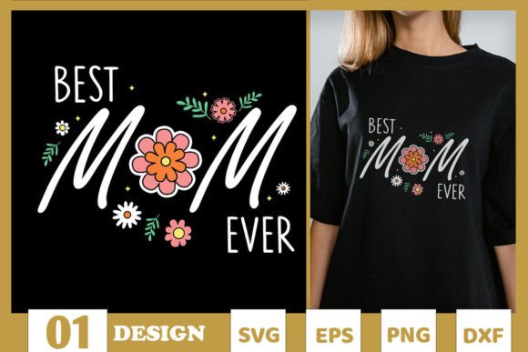 Best Mom Ever with Flowers SVG: A Stitch Test
