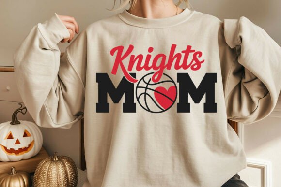 Knights Basketball Mom SVG for Embroidery