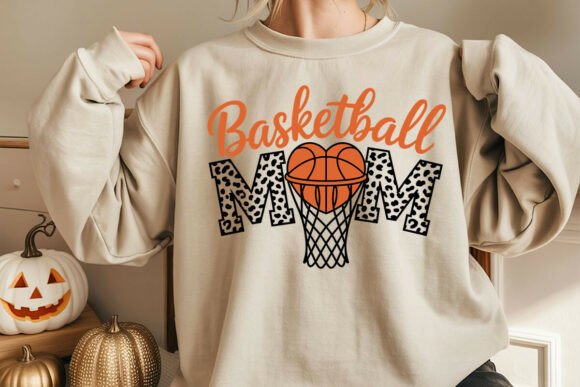 Leopard Basketball Mom SVG for Embroidery