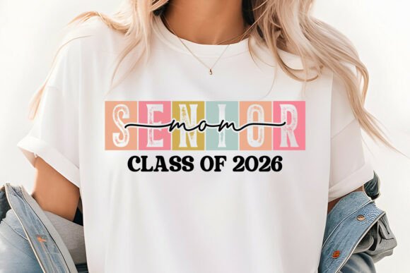 Senior Mom SVG for Class of 2026 Embroidery